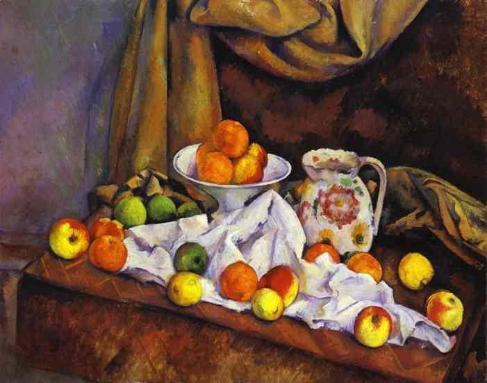 Paul Cezanne Still Life with Fruit Pitcher and Fruit-Vase